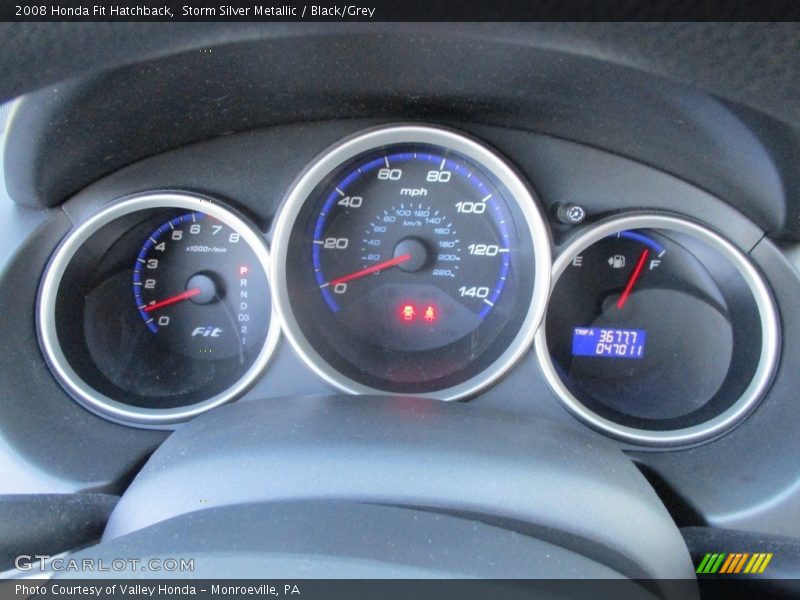 Storm Silver Metallic / Black/Grey 2008 Honda Fit Hatchback