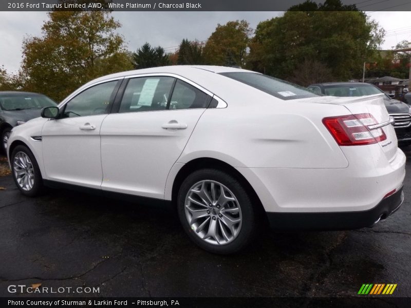 White Platinum / Charcoal Black 2016 Ford Taurus Limited AWD