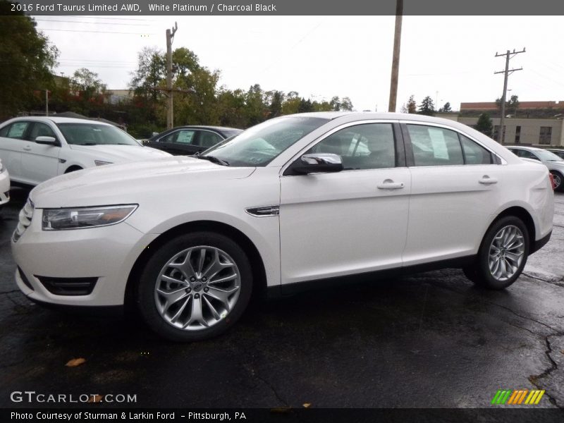 White Platinum / Charcoal Black 2016 Ford Taurus Limited AWD