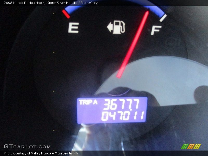 Storm Silver Metallic / Black/Grey 2008 Honda Fit Hatchback