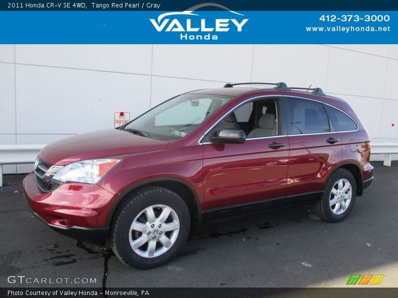 Tango Red Pearl / Gray 2011 Honda CR-V SE 4WD