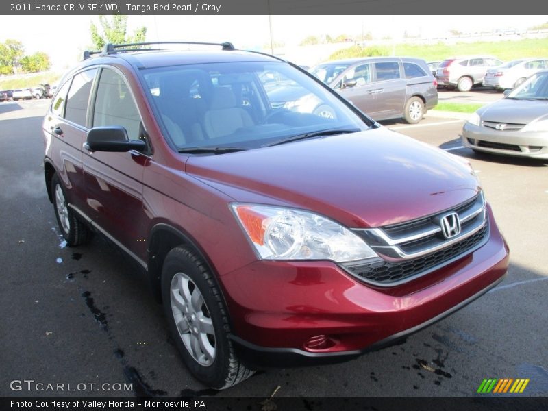 Tango Red Pearl / Gray 2011 Honda CR-V SE 4WD