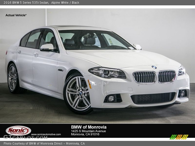 Alpine White / Black 2016 BMW 5 Series 535i Sedan