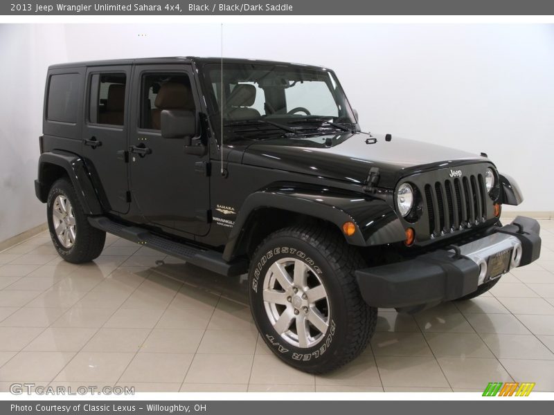 Black / Black/Dark Saddle 2013 Jeep Wrangler Unlimited Sahara 4x4