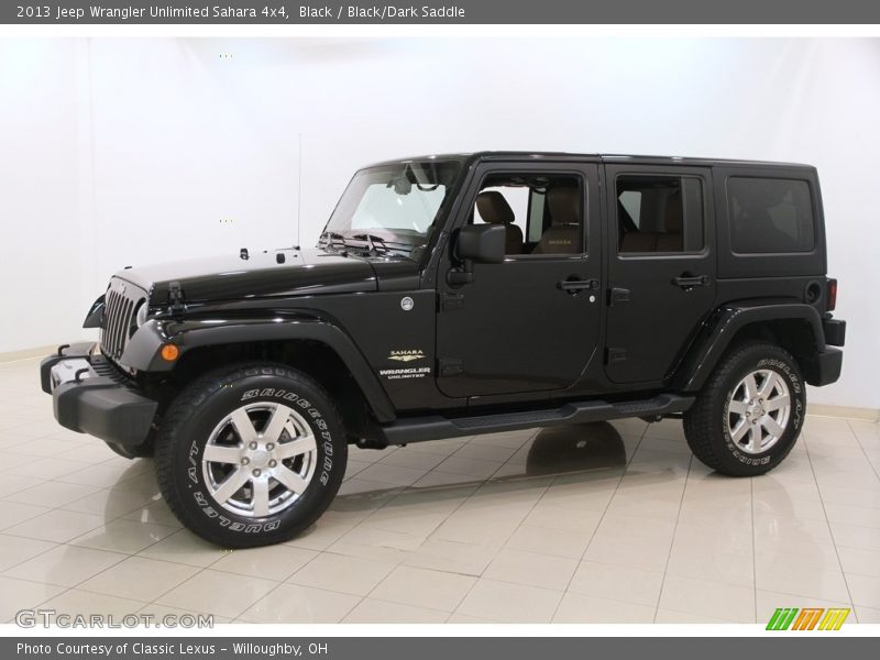 Black / Black/Dark Saddle 2013 Jeep Wrangler Unlimited Sahara 4x4