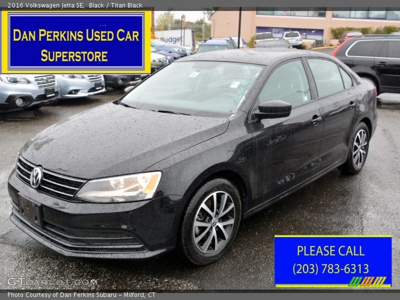 Black / Titan Black 2016 Volkswagen Jetta SE