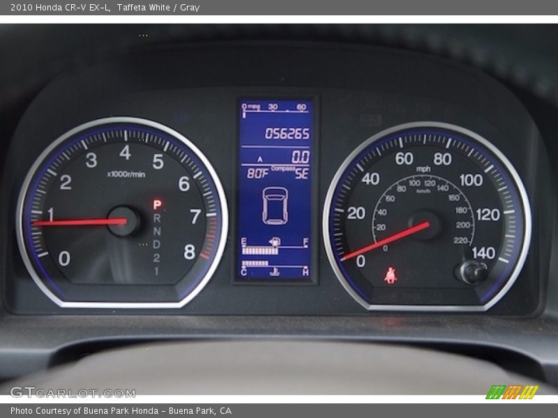 Taffeta White / Gray 2010 Honda CR-V EX-L