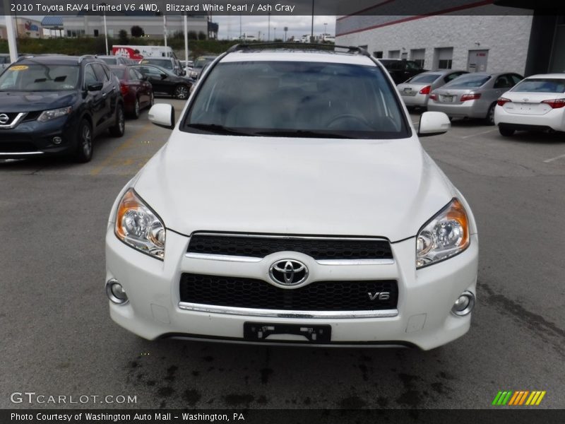 Blizzard White Pearl / Ash Gray 2010 Toyota RAV4 Limited V6 4WD