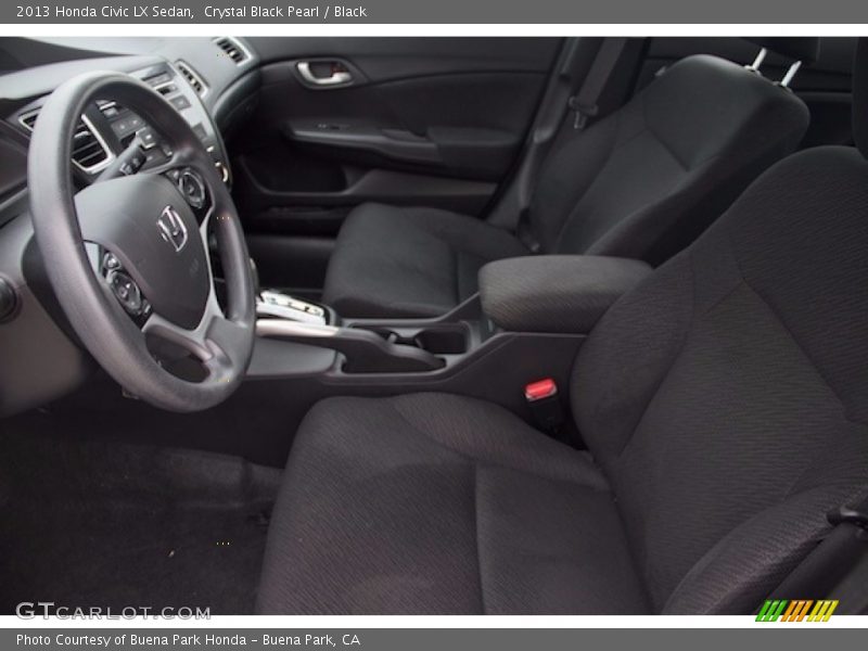 Crystal Black Pearl / Black 2013 Honda Civic LX Sedan