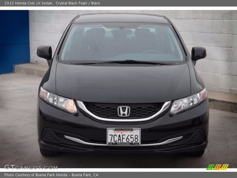 Crystal Black Pearl / Black 2013 Honda Civic LX Sedan
