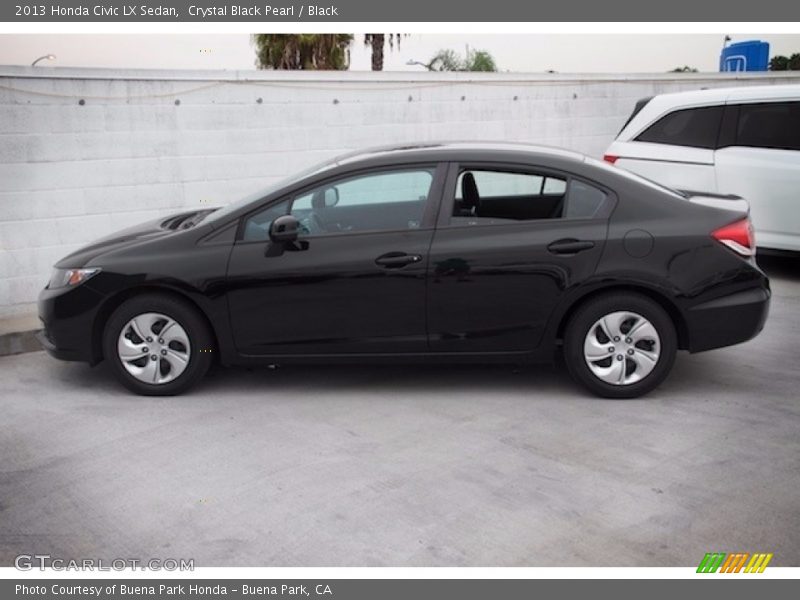 Crystal Black Pearl / Black 2013 Honda Civic LX Sedan