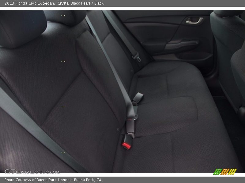 Crystal Black Pearl / Black 2013 Honda Civic LX Sedan