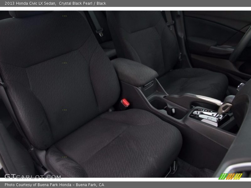Crystal Black Pearl / Black 2013 Honda Civic LX Sedan
