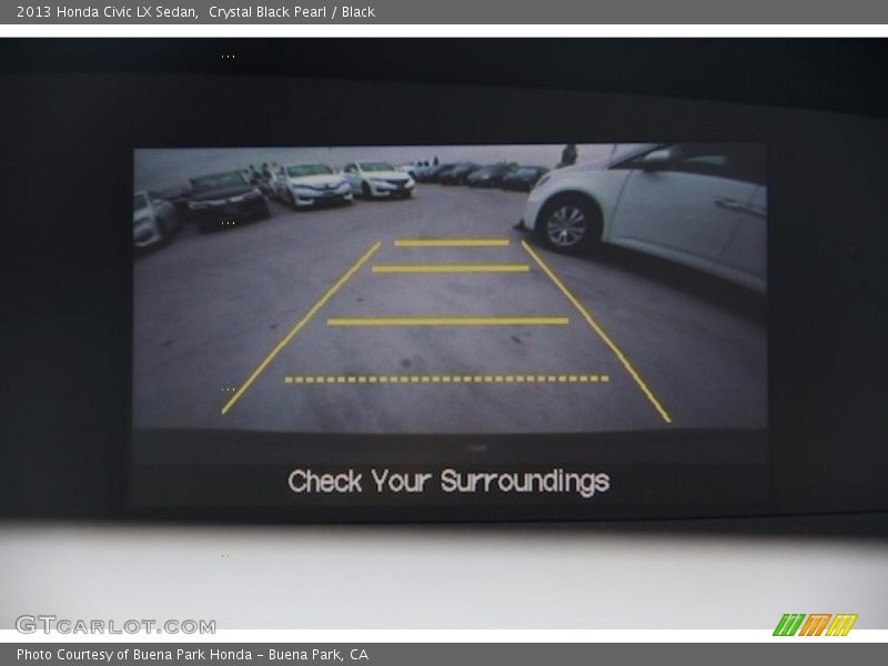 Crystal Black Pearl / Black 2013 Honda Civic LX Sedan