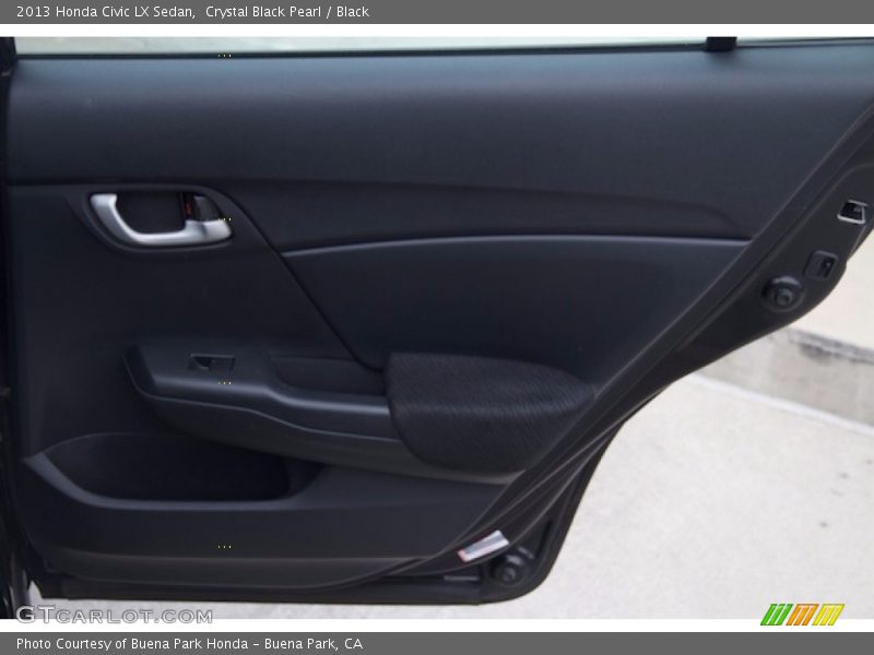 Crystal Black Pearl / Black 2013 Honda Civic LX Sedan