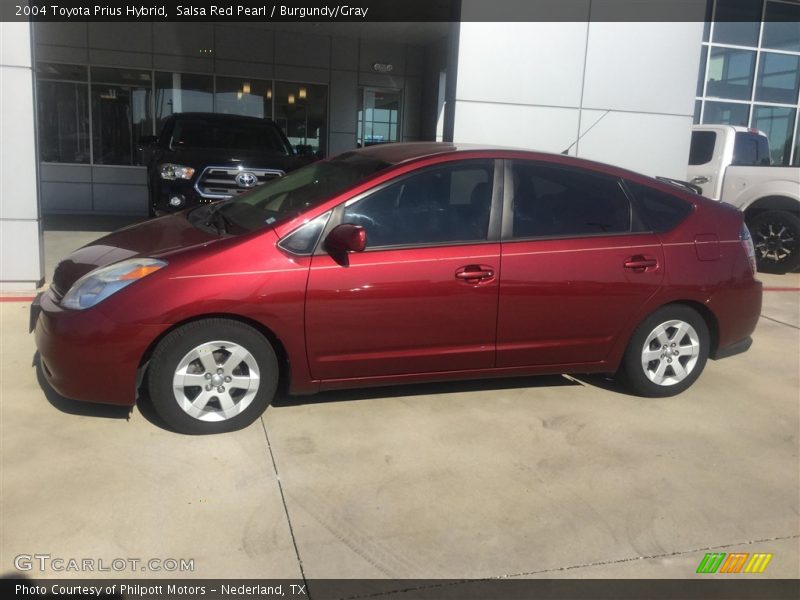 Salsa Red Pearl / Burgundy/Gray 2004 Toyota Prius Hybrid