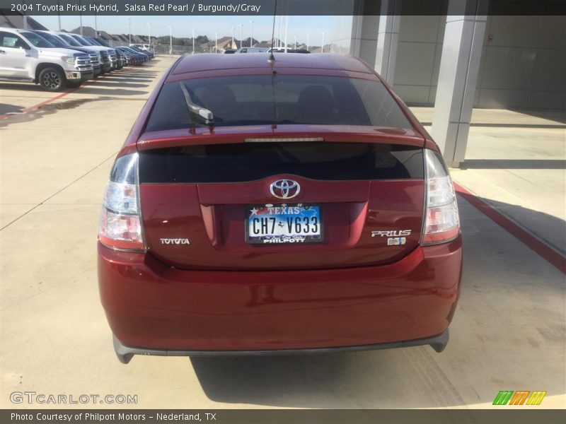 Salsa Red Pearl / Burgundy/Gray 2004 Toyota Prius Hybrid