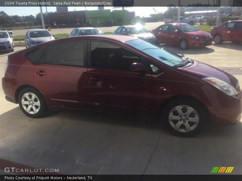 Salsa Red Pearl / Burgundy/Gray 2004 Toyota Prius Hybrid
