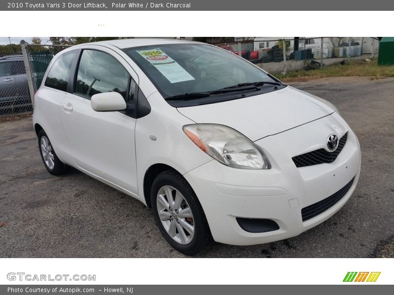 Polar White / Dark Charcoal 2010 Toyota Yaris 3 Door Liftback