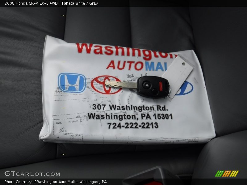 Taffeta White / Gray 2008 Honda CR-V EX-L 4WD
