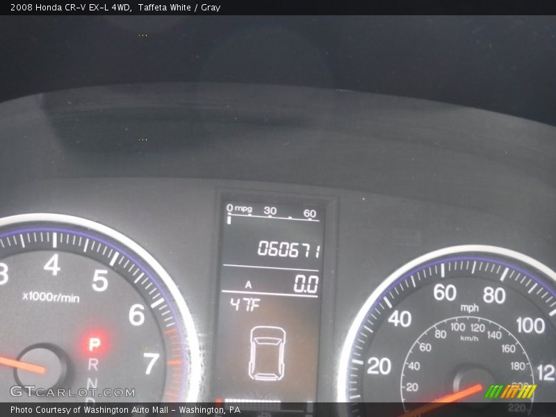 Taffeta White / Gray 2008 Honda CR-V EX-L 4WD