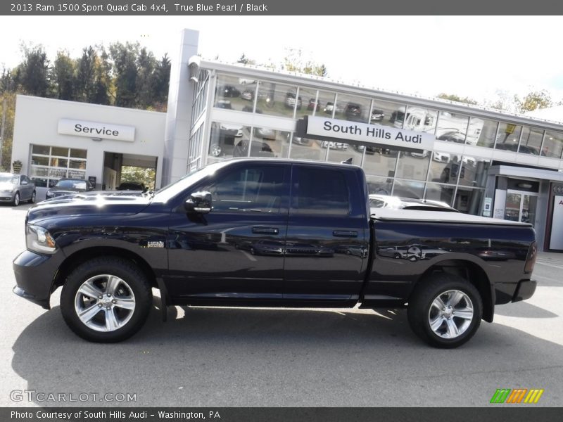 True Blue Pearl / Black 2013 Ram 1500 Sport Quad Cab 4x4