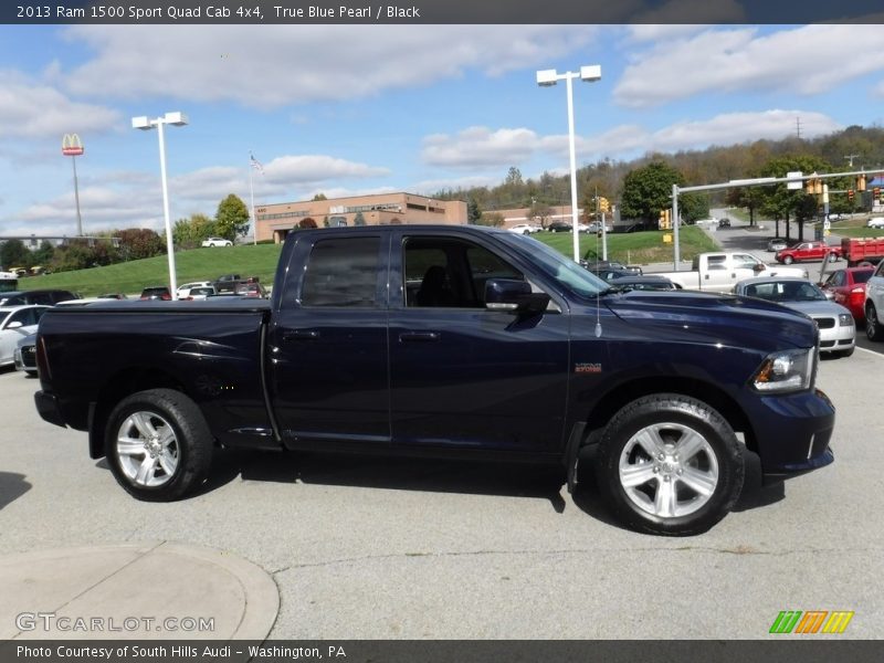 True Blue Pearl / Black 2013 Ram 1500 Sport Quad Cab 4x4