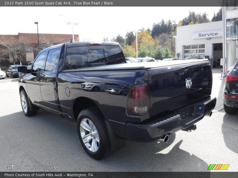 True Blue Pearl / Black 2013 Ram 1500 Sport Quad Cab 4x4