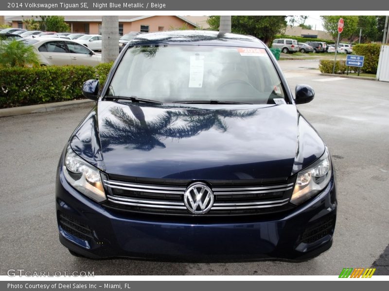 Night Blue Metallic / Beige 2014 Volkswagen Tiguan SE