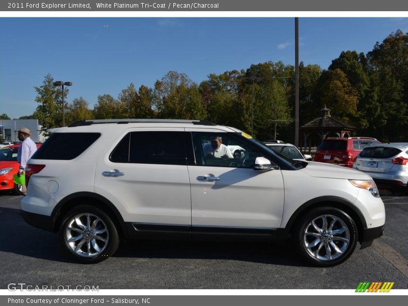 White Platinum Tri-Coat / Pecan/Charcoal 2011 Ford Explorer Limited