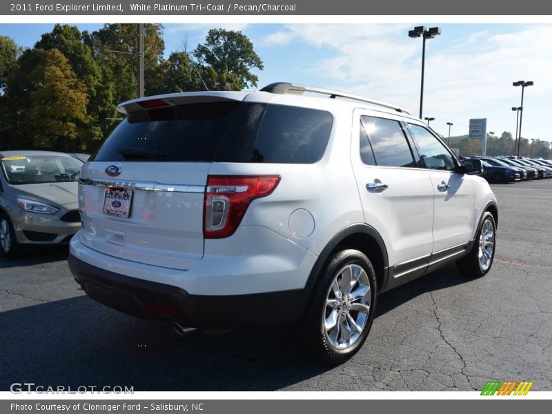 White Platinum Tri-Coat / Pecan/Charcoal 2011 Ford Explorer Limited