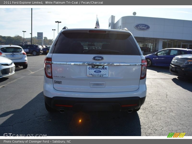 White Platinum Tri-Coat / Pecan/Charcoal 2011 Ford Explorer Limited