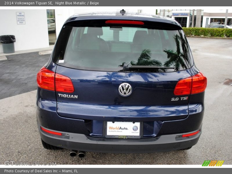 Night Blue Metallic / Beige 2014 Volkswagen Tiguan SE