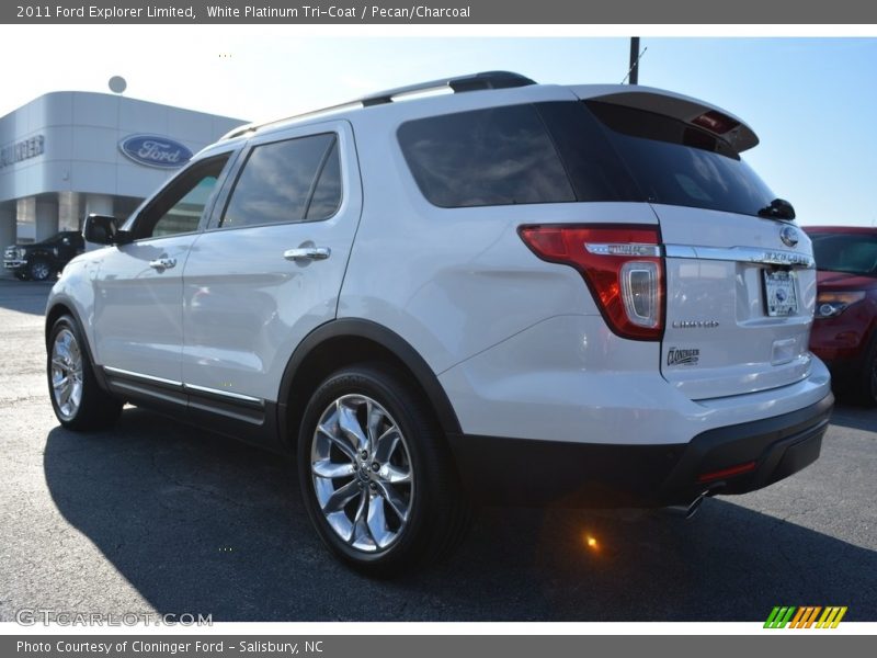 White Platinum Tri-Coat / Pecan/Charcoal 2011 Ford Explorer Limited
