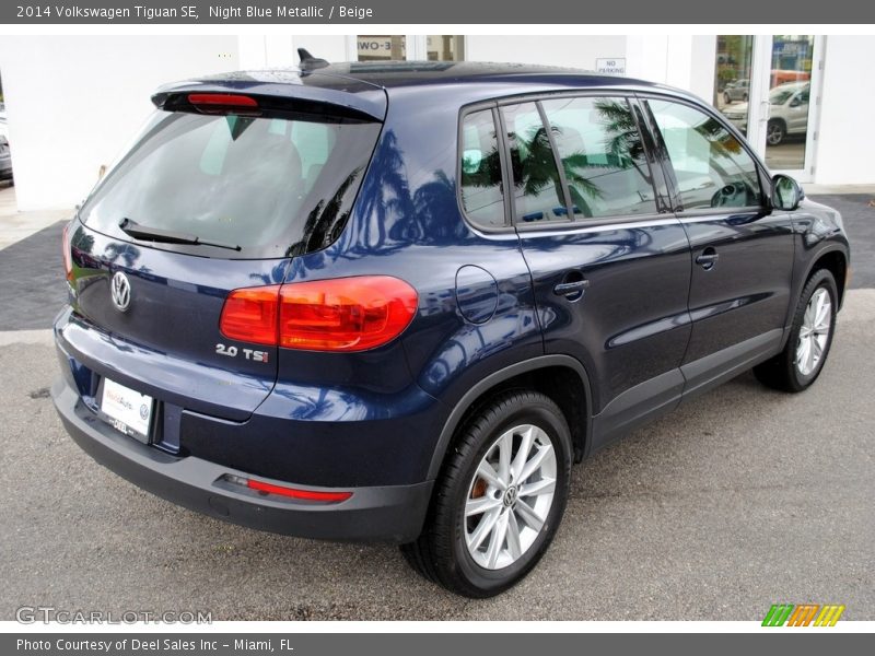 Night Blue Metallic / Beige 2014 Volkswagen Tiguan SE