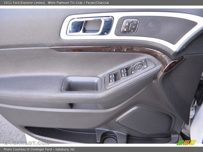 White Platinum Tri-Coat / Pecan/Charcoal 2011 Ford Explorer Limited