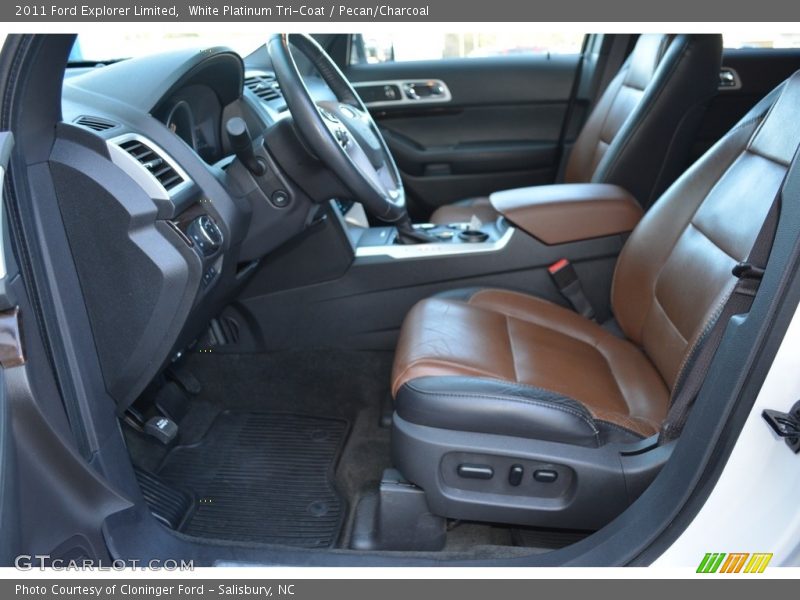 White Platinum Tri-Coat / Pecan/Charcoal 2011 Ford Explorer Limited