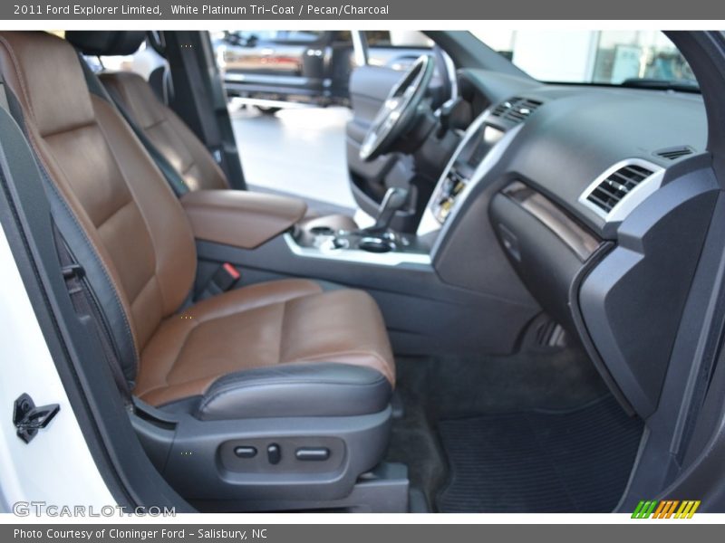 White Platinum Tri-Coat / Pecan/Charcoal 2011 Ford Explorer Limited
