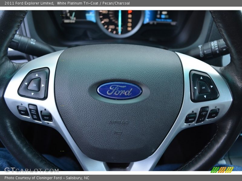 White Platinum Tri-Coat / Pecan/Charcoal 2011 Ford Explorer Limited