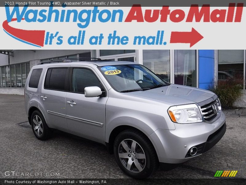 Alabaster Silver Metallic / Black 2013 Honda Pilot Touring 4WD