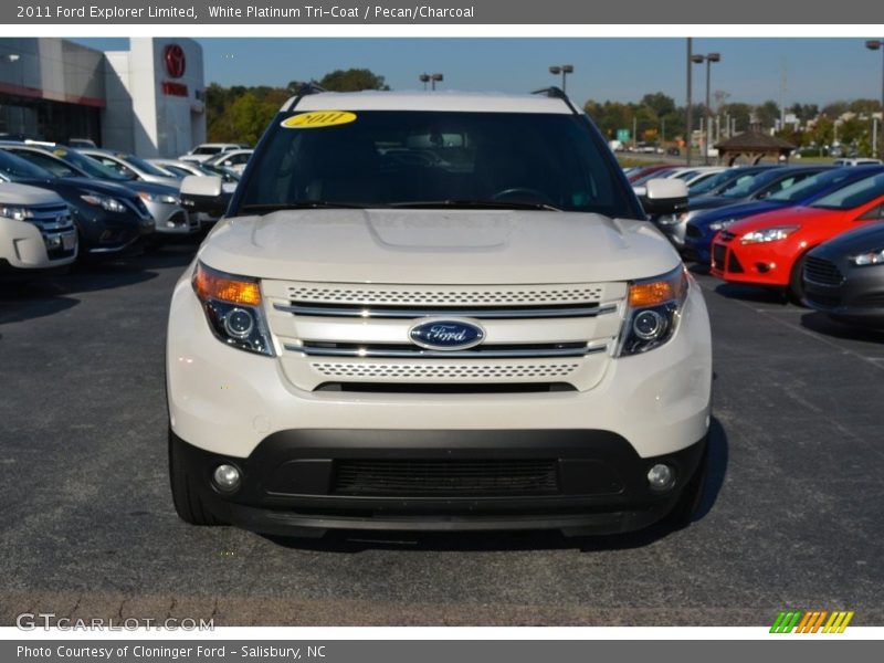 White Platinum Tri-Coat / Pecan/Charcoal 2011 Ford Explorer Limited