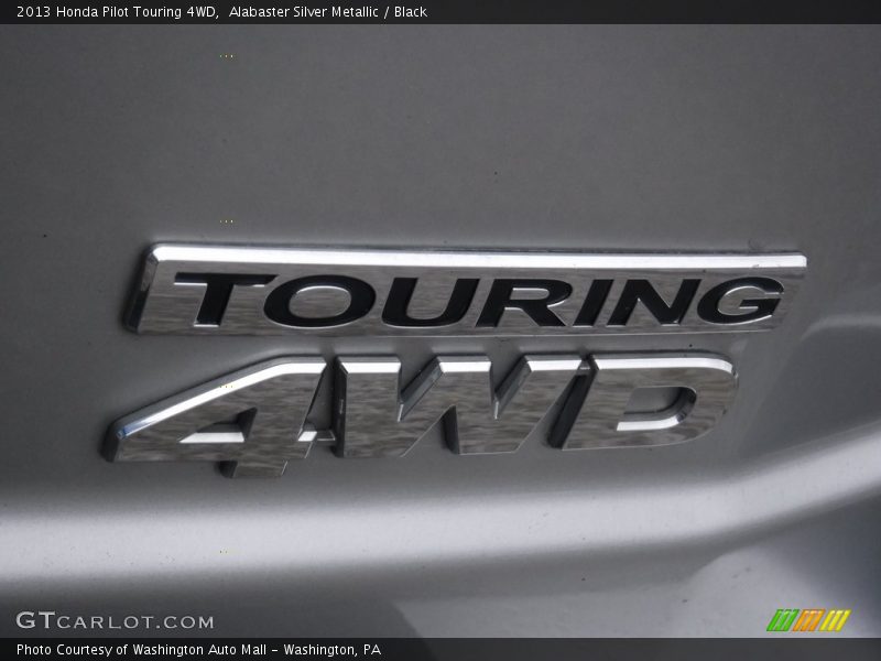 Alabaster Silver Metallic / Black 2013 Honda Pilot Touring 4WD