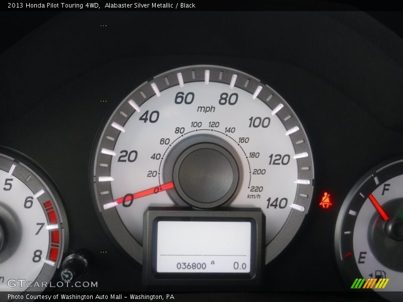 Alabaster Silver Metallic / Black 2013 Honda Pilot Touring 4WD