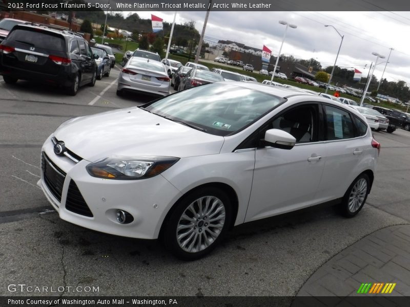 White Platinum Tricoat Metallic / Arctic White Leather 2012 Ford Focus Titanium 5-Door