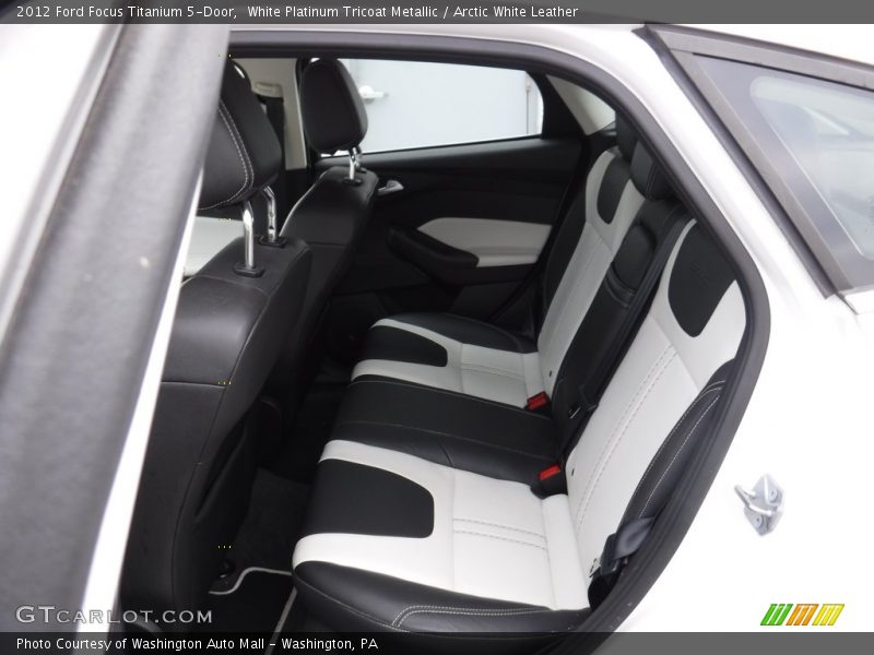 White Platinum Tricoat Metallic / Arctic White Leather 2012 Ford Focus Titanium 5-Door