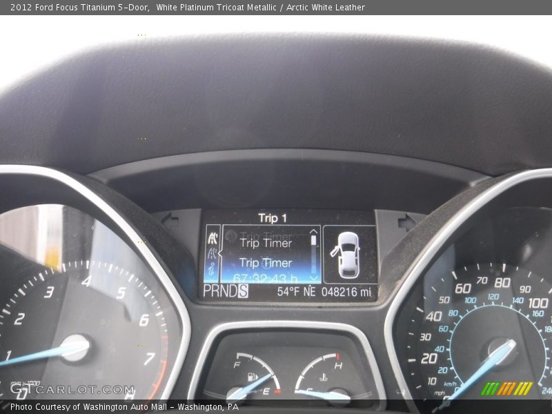 White Platinum Tricoat Metallic / Arctic White Leather 2012 Ford Focus Titanium 5-Door