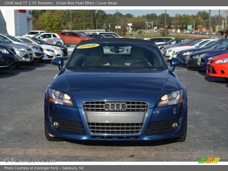 Ocean Blue Pearl Effect / Luxor Beige 2008 Audi TT 2.0T Roadster