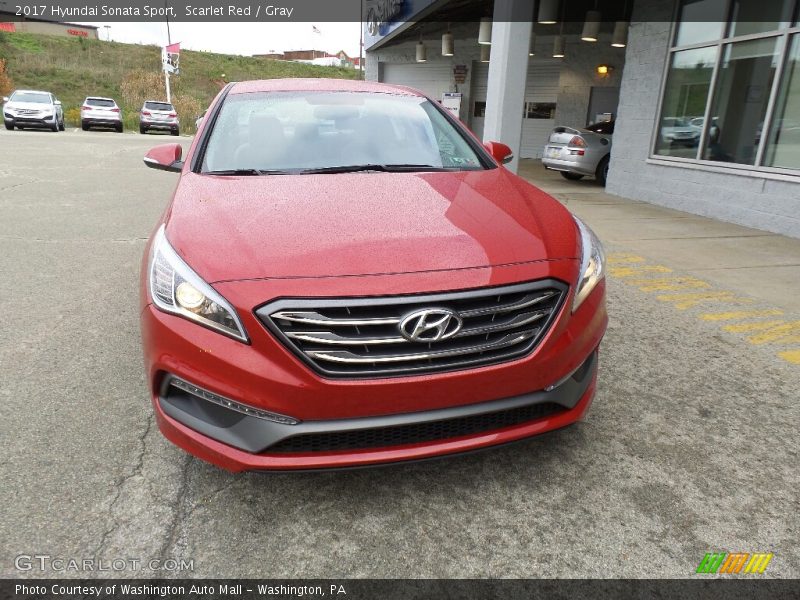 Scarlet Red / Gray 2017 Hyundai Sonata Sport