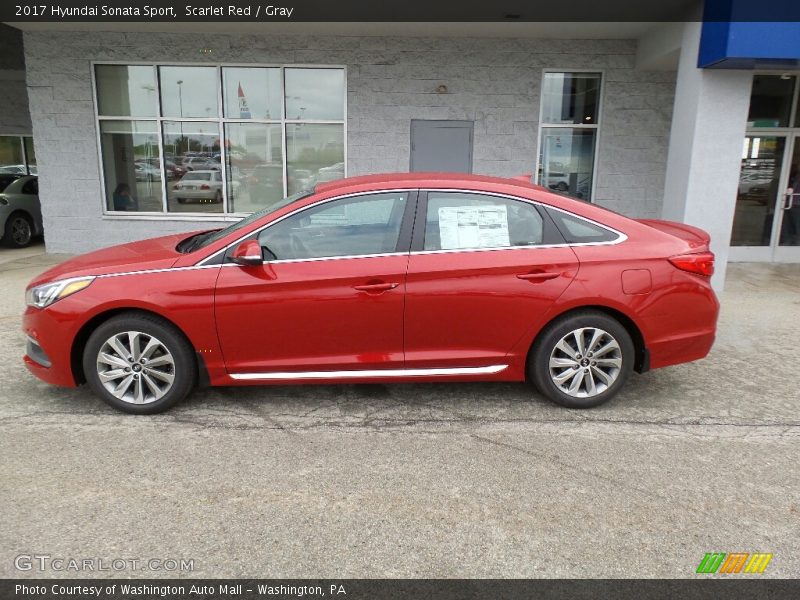 Scarlet Red / Gray 2017 Hyundai Sonata Sport