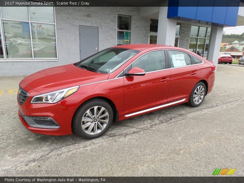 Scarlet Red / Gray 2017 Hyundai Sonata Sport